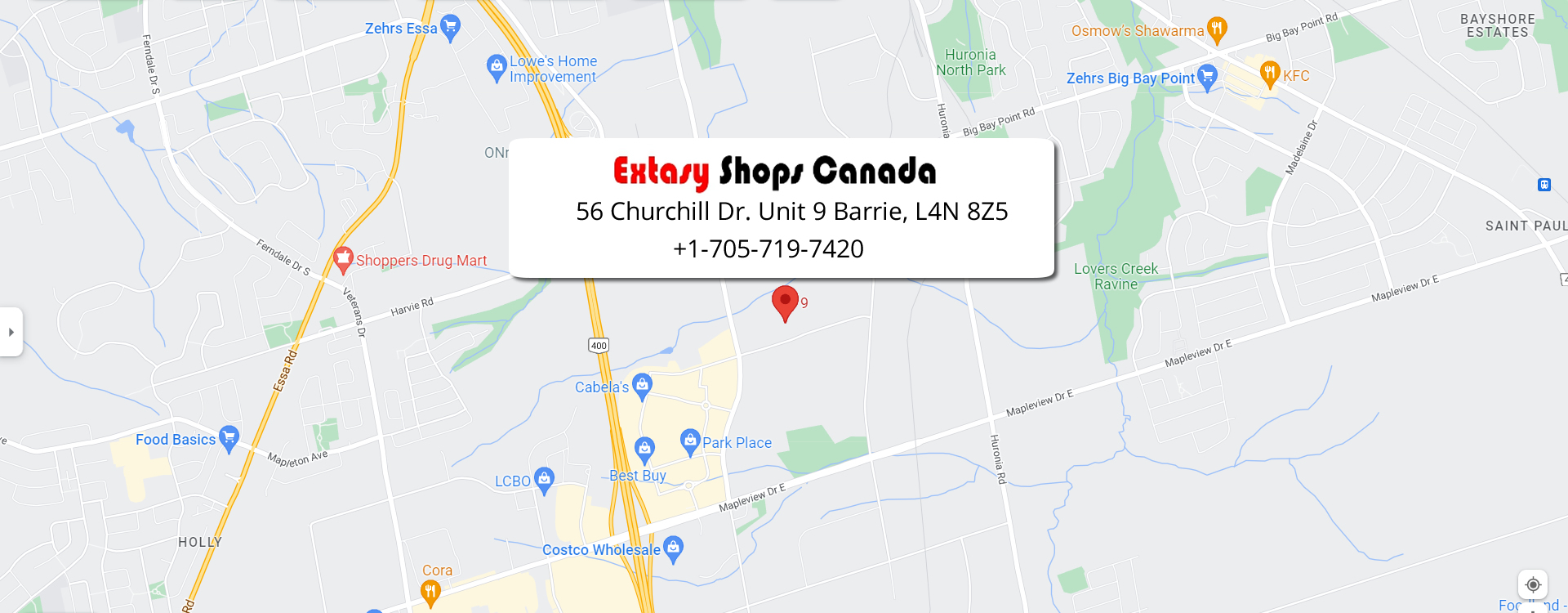 Contact Us - Extasy Shops Barrie | Adult Toy Store