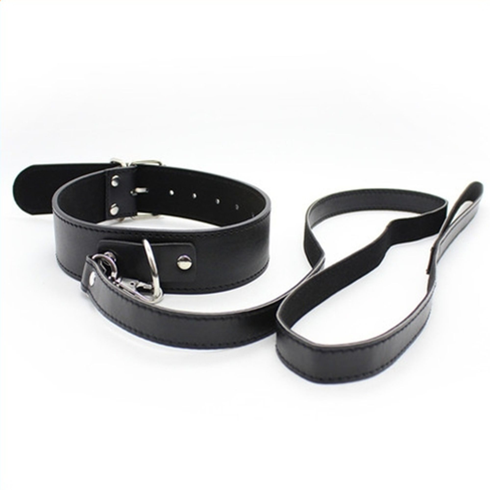 Collar With Leash Black - Extasy Shops