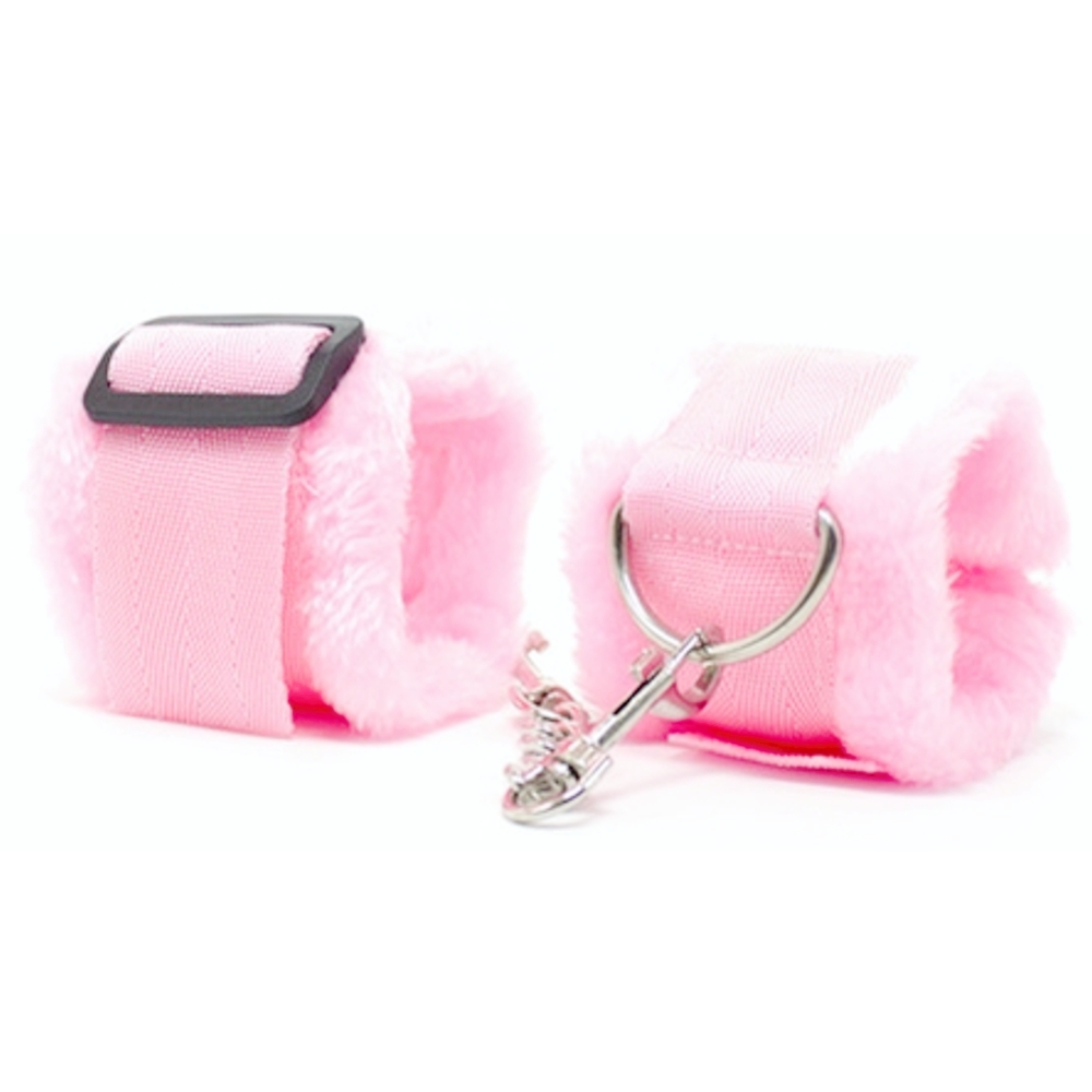 Designer Fur Wrist Cuffs Pink