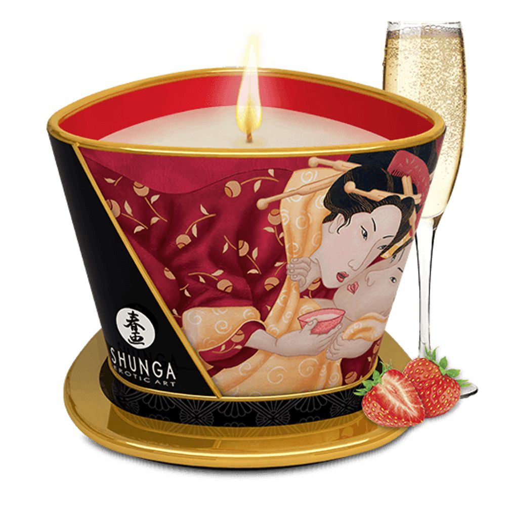 Erotic Massage Candle Strawberry Wine