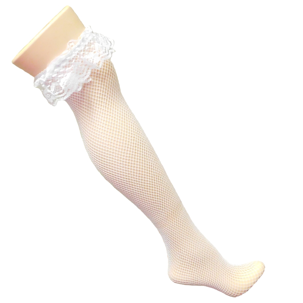Fishnet Stockings-White