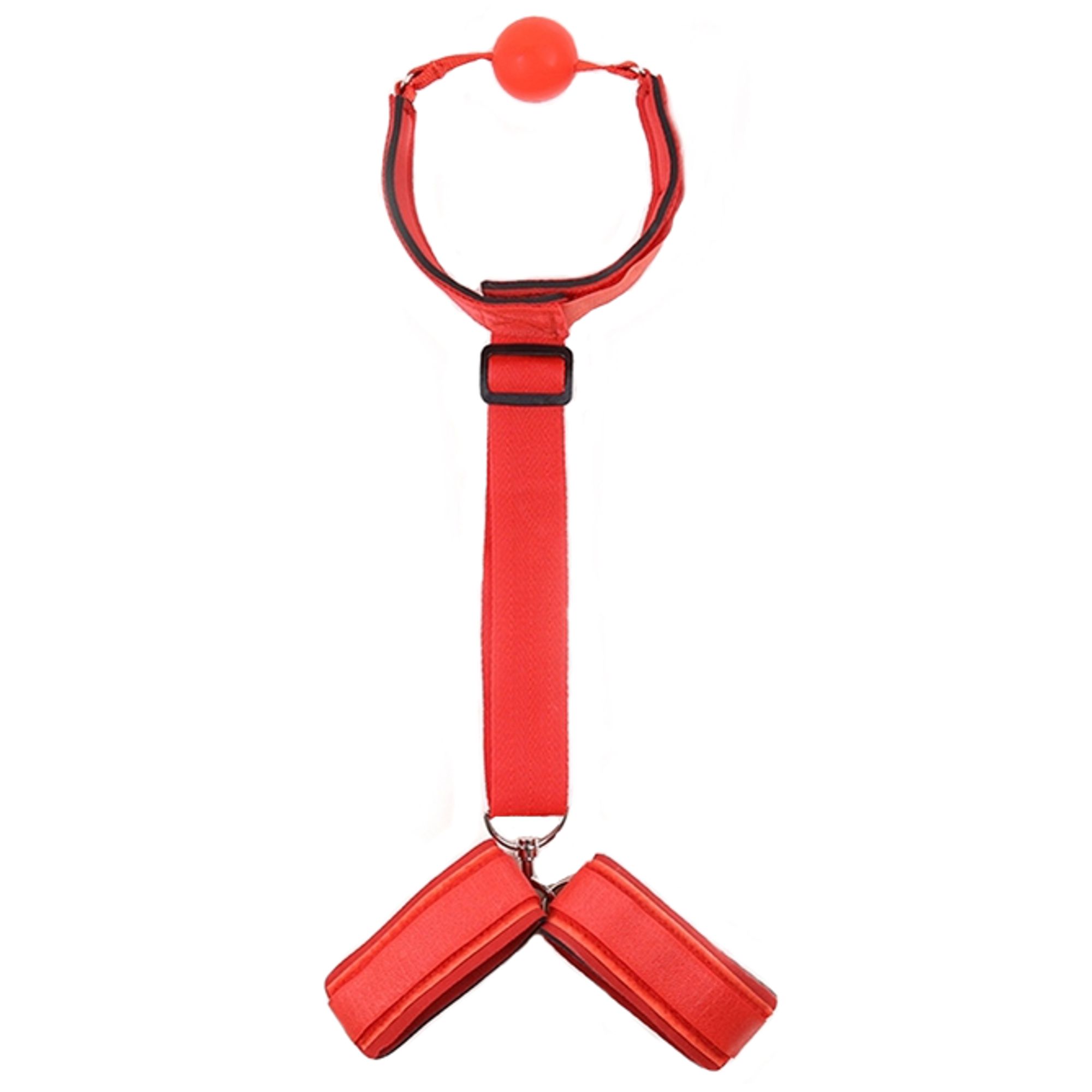 Gag & Wrist Restraint-Red