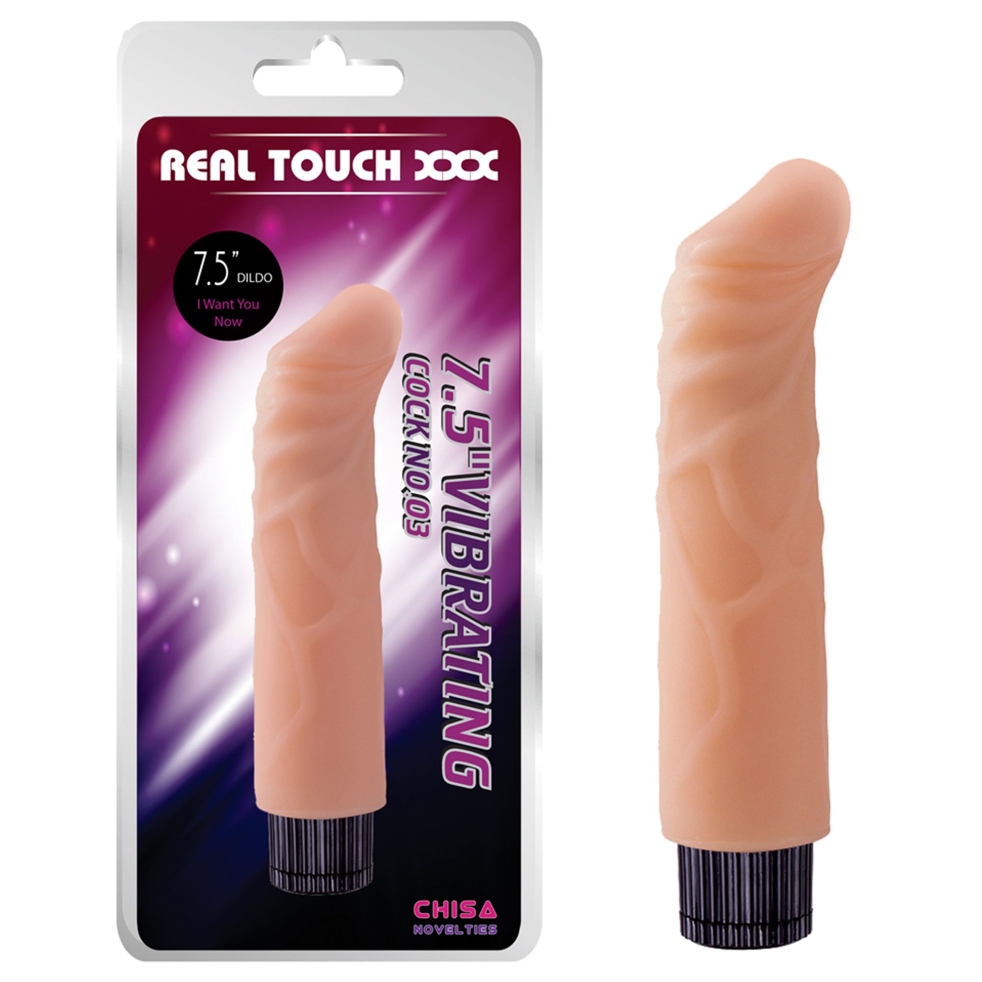 Real Touch XXX 7.5" Vibrating Cock No. 03