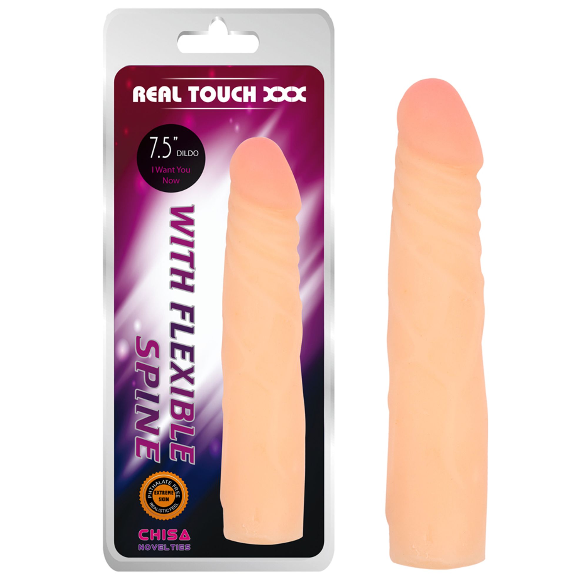 Real Touch XXX 7.5" With Flexible Spine - Extasy Shops | Adult Sex Toys &  Sexual Wellness Products