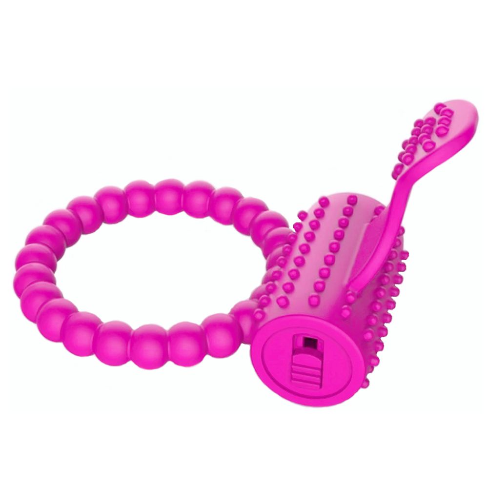 Silicone Tongue Cock Ring, Pink