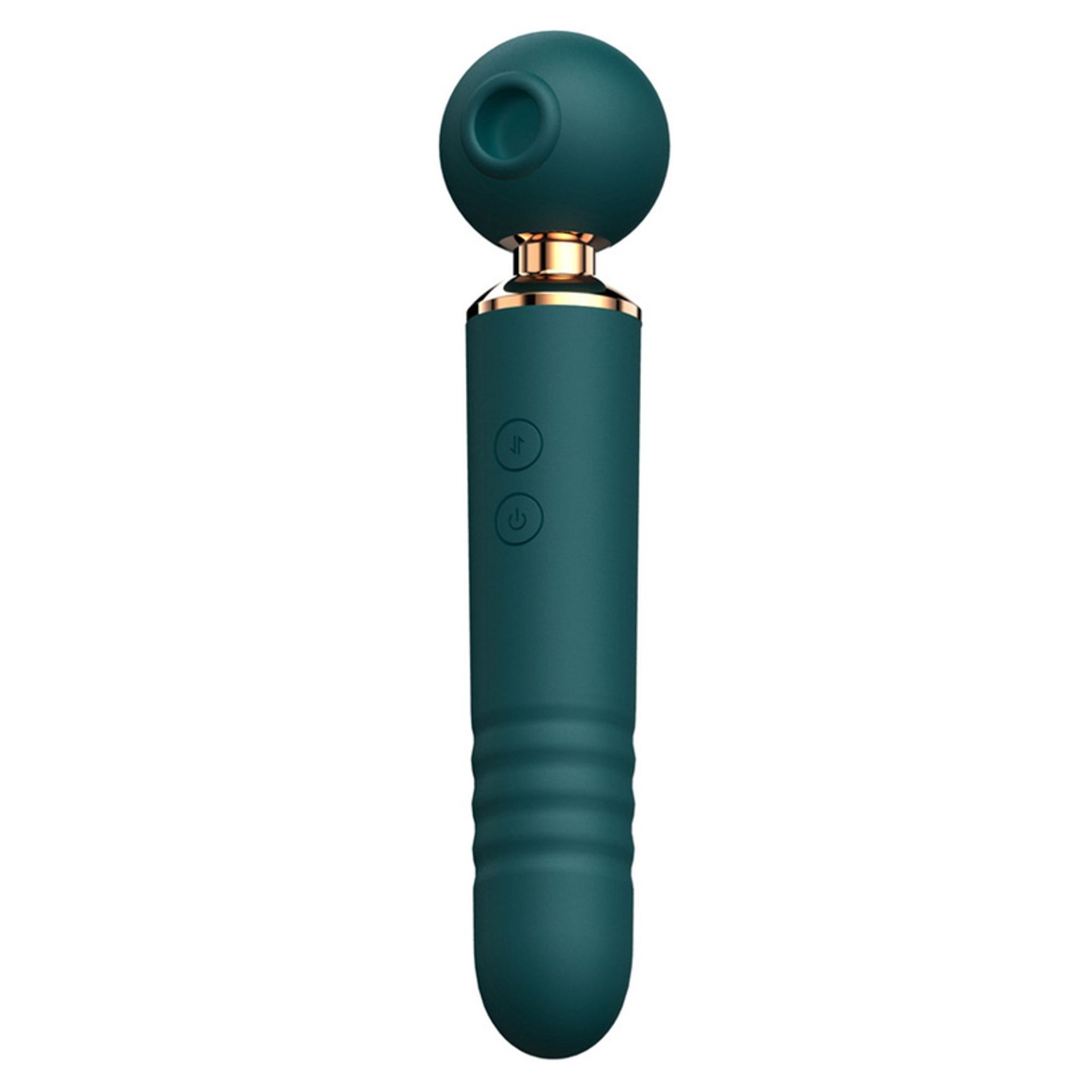 Sucking & Thrusting Vibrator Green