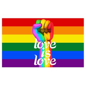 Fist Love is Love Flag
